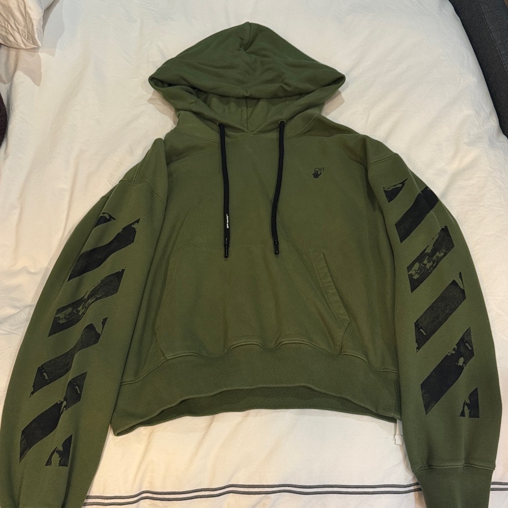 Off-White Olive Green Hoodie